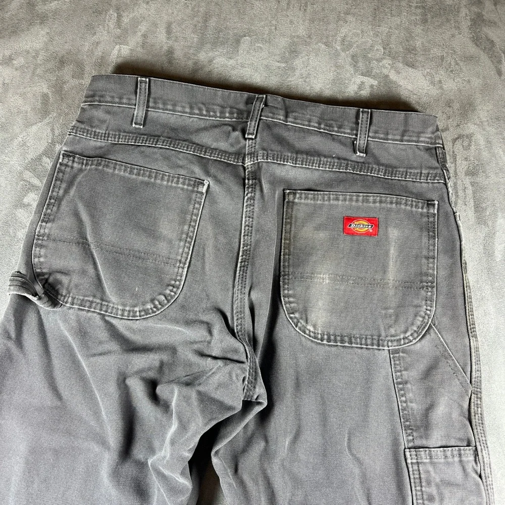 Y2k Distressed Dickies CArpenter Pants Gray Size 34x34 Workwear‎ Grunge Skater